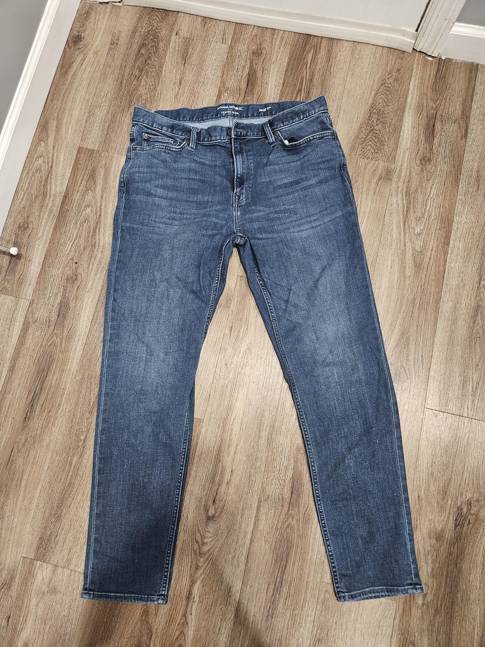 Banana Republic Men's Dark Blue Slim Straight Jeans